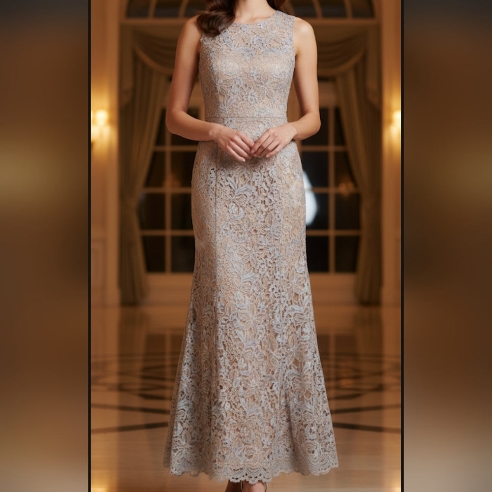 Calvin Klein Lace Elegant Maxi Sleeveless Dress